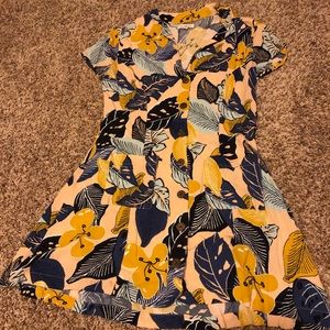 Silence and Noise - UO - peach floral dress, M